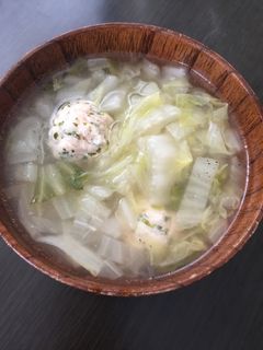 白菜と鶏団子のスープ-レシピのメイン写真