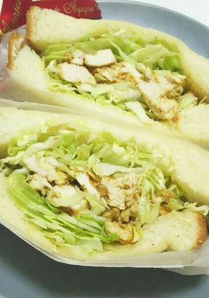 簡単スパイシーチキン食パンホットサンド-レシピのメイン写真