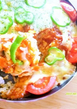 ★余り野菜でトッピング★冷やご飯ドリア♪-レシピのメイン写真