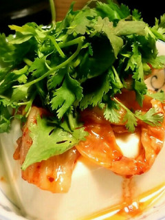 キムチーパクチーのせ豆腐-レシピのメイン写真