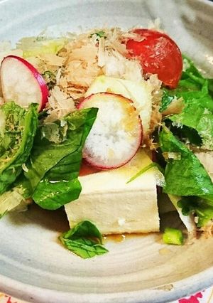 ☆ヘルシーおかず☆夏野菜のせ豆腐-レシピのメイン写真