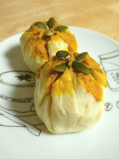 お弁当に!かぼちゃサラダのチーズ茶巾-レシピのメイン写真
