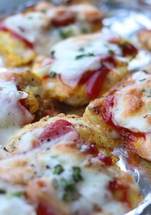 KFCチッザ風？チキンピカタピザ♪-レシピのメイン写真