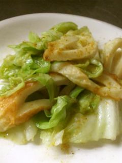 キャベツとちくわのカレー塩炒め-レシピのメイン写真
