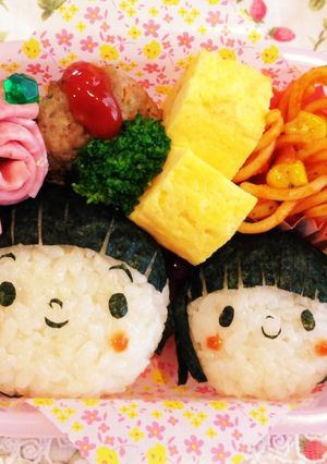 キャラ弁♡母の日なかよしムスメとママ-レシピのメイン写真