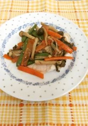 蒸し鶏の野菜あんかけ-レシピのメイン写真