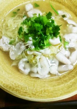 簡単！鶏皮DEコラーゲンたっぷり鶏そば♪-レシピのメイン写真