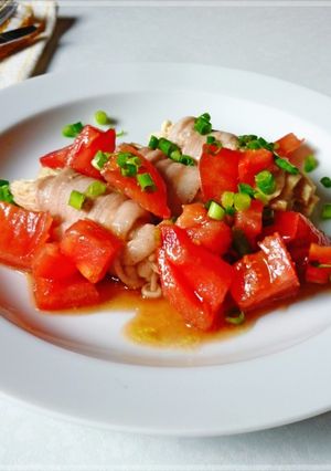 えのきの豚肉巻きフレッシュトマトソースで-レシピのメイン写真
