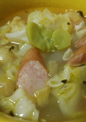 お豆と春野菜のホワイトミネストローネ-レシピのメイン写真