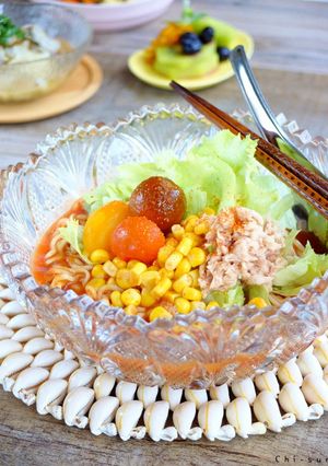 即出来☆冷やしトマト味噌カレーラーメン！-レシピのメイン写真