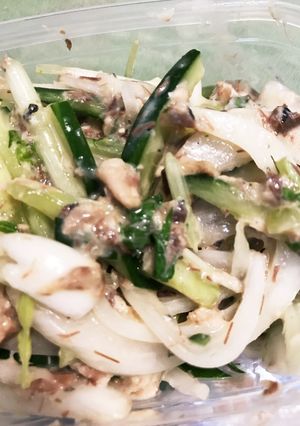 水菜と鯖の夏野菜サラダ-レシピのメイン写真