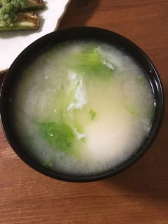 レタスと卵の味噌汁-レシピのメイン写真