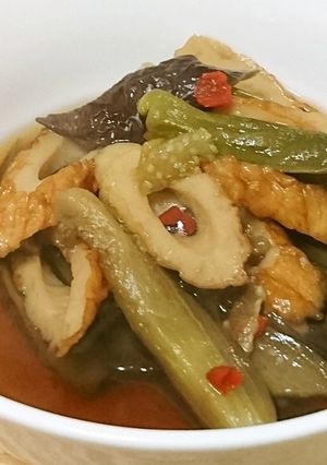 ☆男飯☆０１７　茄子獅子唐竹輪の煮浸し-レシピのメイン写真