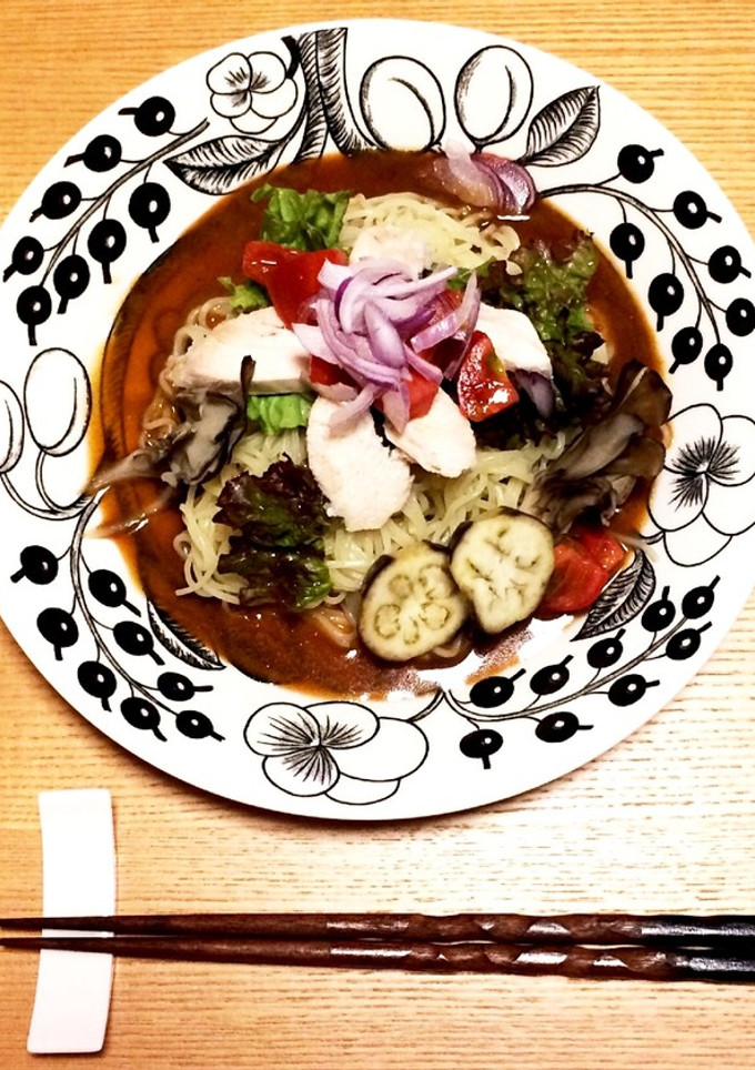 塩こうじ蒸し鶏&蒸し野菜の『冷やし中華』-レシピのメイン写真