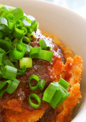 ネギ味噌カツ丼♪-レシピのメイン写真