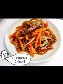 こんにゃくと人参のきんぴら風-レシピのメイン写真