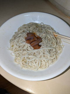 アオサみそ素麺、塩辛乗せ。-レシピのメイン写真