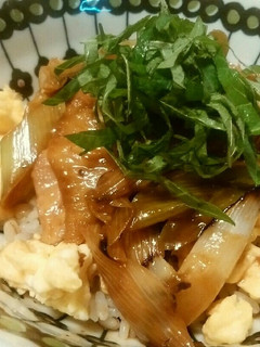 鶏もも肉と白ネギのきじ焼親子丼-レシピのメイン写真