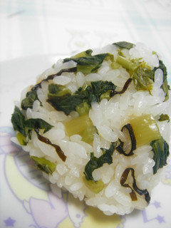 大根の葉♡♥塩昆布deおにぎり-レシピのメイン写真