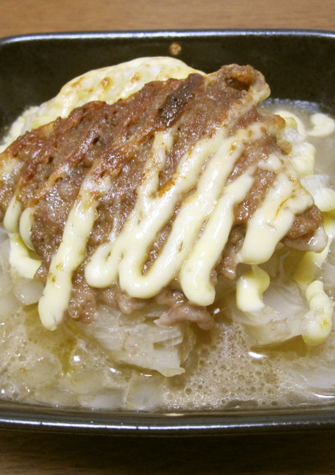 新たま豚ひき肉のせマヨ焼き-レシピのメイン写真