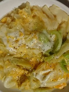味付1つだけ!コンソメキャベツの卵とじ-レシピのメイン写真