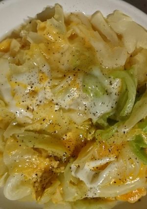 味付1つだけ！コンソメキャベツの卵とじ-レシピのメイン写真
