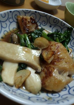 真鱈の照焼★エリンギとほうれん草とともに-レシピのメイン写真