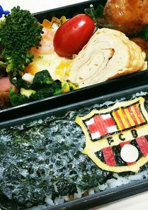 サッカーロゴマーク弁当-レシピのメイン写真