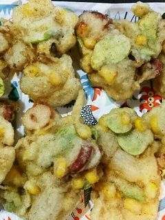 ☆そら豆と新玉ねぎのかき揚げ☆-レシピのメイン写真