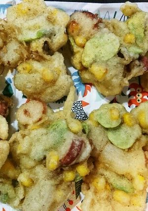 ☆そら豆と新玉ねぎのかき揚げ☆-レシピのメイン写真
