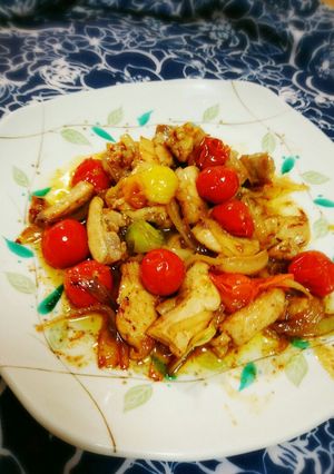トマトたっぷり♥鶏肉の生姜焼き-レシピのメイン写真