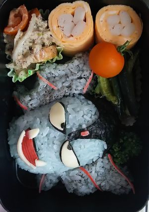 旦那⭐キャラ弁 DQ2のラスボスハーゴン-レシピのメイン写真