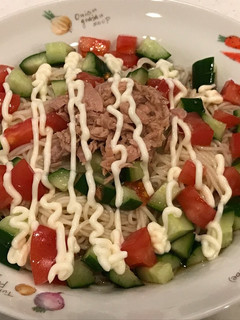 トマキュウツナマヨの冷やしそうめん!-レシピのメイン写真