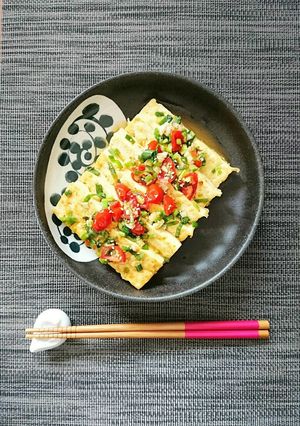 カラフル塩だれで旨旨☆豆腐ステーキ。-レシピのメイン写真