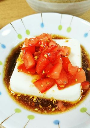 豆腐のゴマトマトダレかけ-レシピのメイン写真