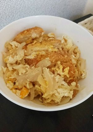 １人ランチ☆めんつゆで簡単カツ丼☆-レシピのメイン写真