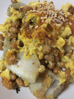 納豆と里芋のスクランブルオムレツ-レシピのメイン写真