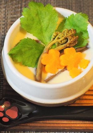 わらびと鶏の茶碗蒸し-レシピのメイン写真