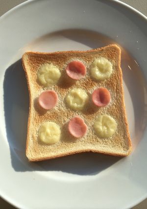 水玉トースト（ハム＆チーズ）バージョン-レシピのメイン写真