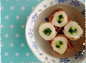 お弁当に「市松模様のちくわきゅうり」-レシピのメイン写真