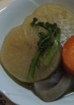 家庭の味；大根とこんにゃくと人参の煮物-レシピのメイン写真