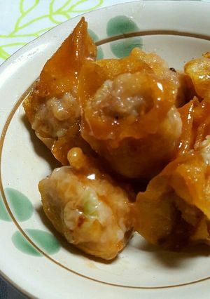 揚げワンタンのケチャップ甘酢餡かけ-レシピのメイン写真