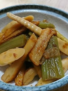 フキと細竹の子の油炒め-レシピのメイン写真
