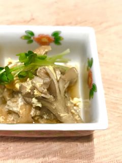 舞茸と油揚げの卵とじ-レシピのメイン写真