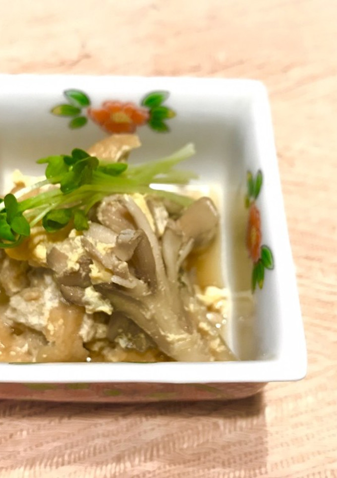 舞茸と油揚げの卵とじ-レシピのメイン写真