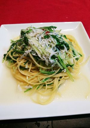 水菜としらすの超簡単パスタ♪-レシピのメイン写真