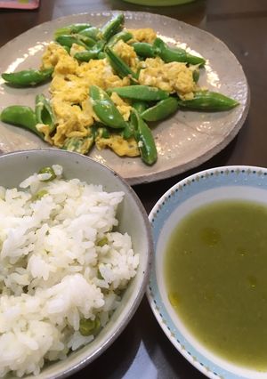 スナップエンドウの豆ご飯-レシピのメイン写真