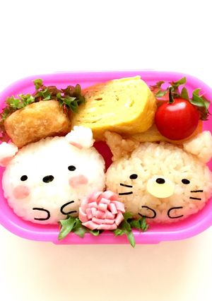 すみっこぐらし❀しろくま&ねこ❀キャラ弁-レシピのメイン写真