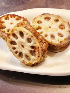 夏のお弁当にぴったり!レンコンはさみ焼き-レシピのメイン写真