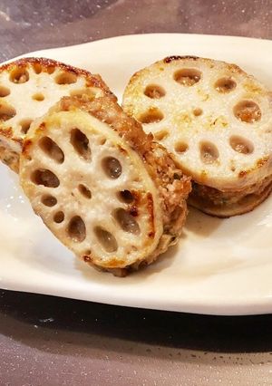 夏のお弁当にぴったり！レンコンはさみ焼き-レシピのメイン写真